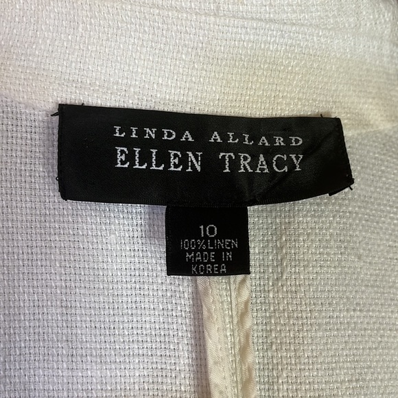 ELLEN TRACY Size 10 Buttonfront Soft Relaxed Blazer 100% Linen LagenLook casual - Picture 12 of 13